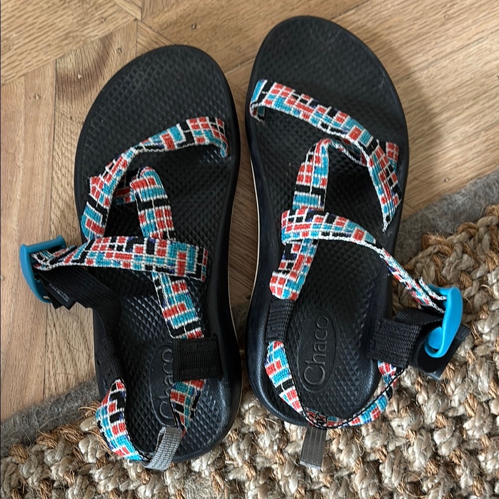 Chaco Black and Red Outdoor Sandals